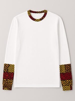 Casual White Long Sleeve Cotton T-Shirt