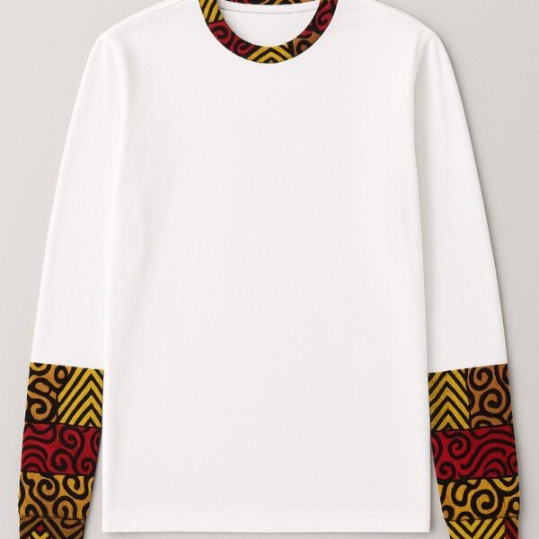 Casual White Long Sleeve Cotton T-Shirt