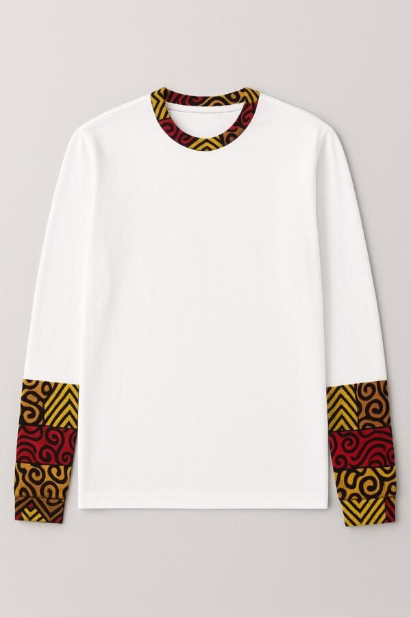 Casual White Long Sleeve Cotton T-Shirt