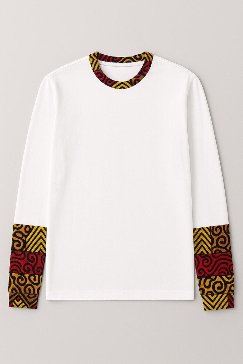 Casual White Long Sleeve Cotton T-Shirt