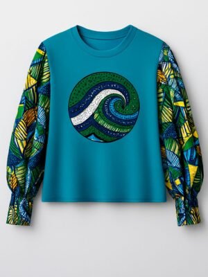 Tidecrest Wave Ankara Cotton T-Shirt Tidecrest Wave Ankara Cotton T-Shirt