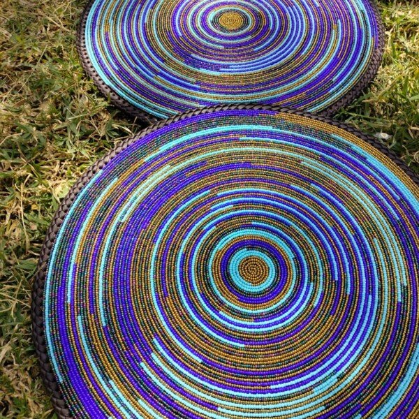 Indigo Mirage Blue & Purple Maasai Placemat