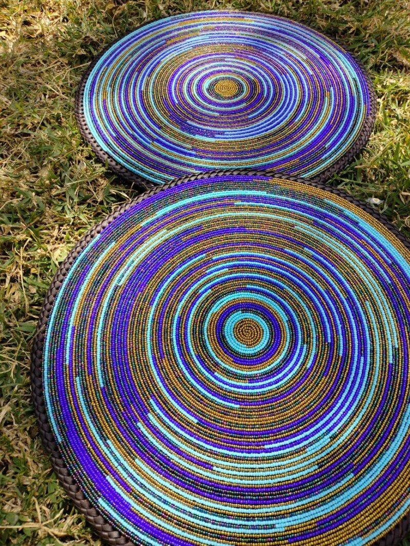 Indigo Mirage Blue & Purple Maasai Placemat