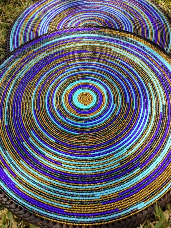 Indigo Mirage Blue & Purple Maasai Placemat Indigo Mirage Blue & Purple Maasai Placemat