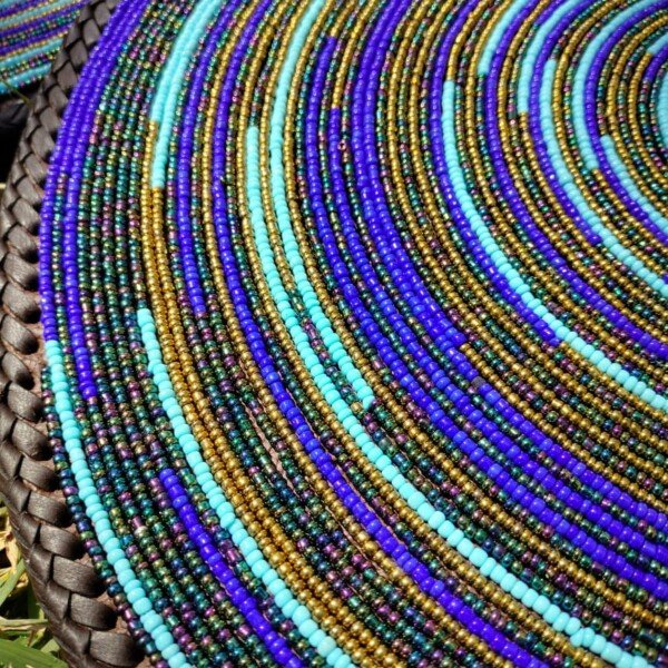 Indigo Mirage Blue & Purple Maasai Placemat