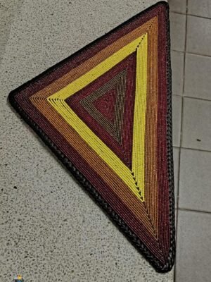 Triangular Brown Beaded Placemat Triangular Brown Beaded Placemat