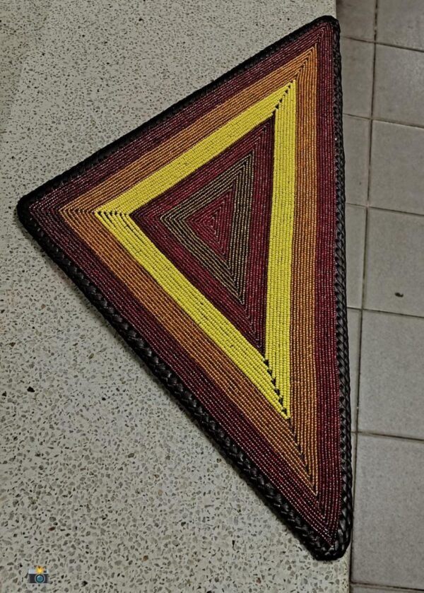 Triangular Brown Beaded Placemat Triangular Brown Beaded Placemat