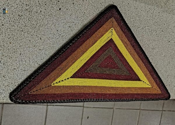 Triangular Brown Beaded Placemat Triangular Brown Beaded Placemat