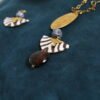 Savanna Zebra Print Beaded Necklace Savanna Zebra Print Beaded Necklace