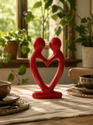 Soapstone Red Heart Couple