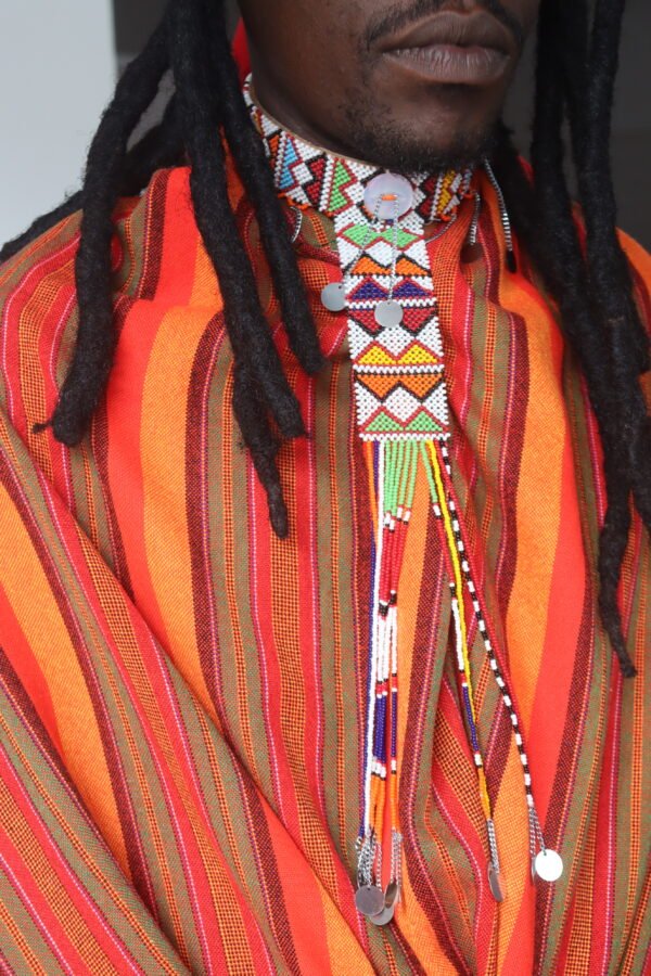 Classic Red Striped Maasai Blanket – Discounted Handmade African Wrap