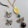 Savanna Zebra Print Beaded Necklace Savanna Zebra Print Beaded Necklace