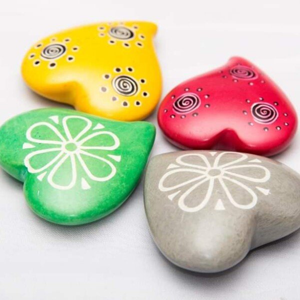 Eternal Embrace Soapstone Flat Heart