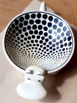 Dotted Soapstone Hippo Bowl Dotted Soapstone Hippo Bowl