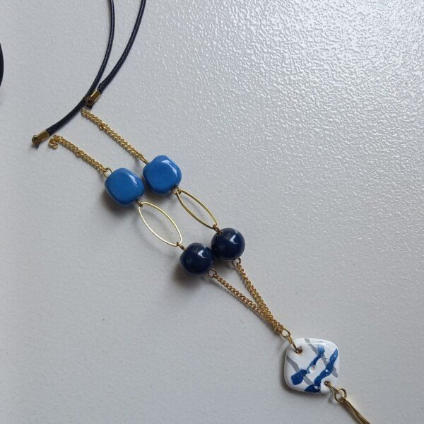 Azure & Indigo Handcrafted Beaded Necklace