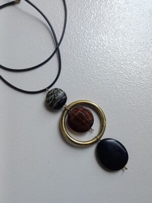 Earth Tone Orbit Beaded Necklace Earth Tone Orbit Beaded Necklace