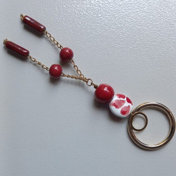 Crimson Loop Beaded Necklace
