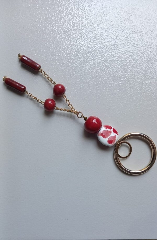 Crimson Loop Beaded Necklace