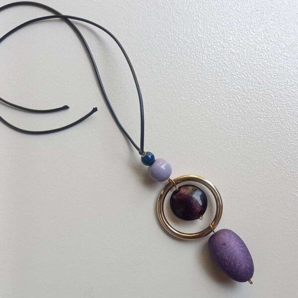 Amethyst Halo Drop Necklace