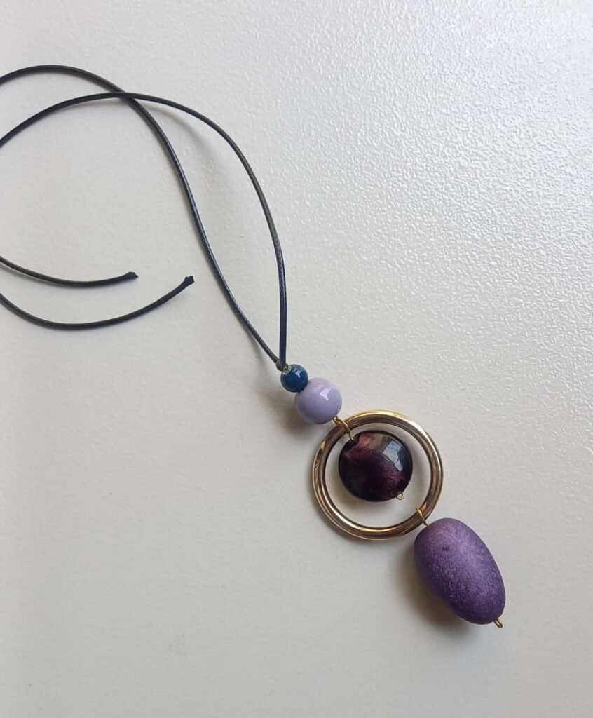 Amethyst Halo Drop Necklace