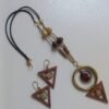 Golden Wooden Jewelry Set