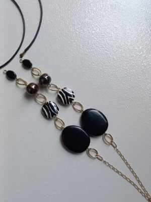 Zebra Noir Chain Necklace