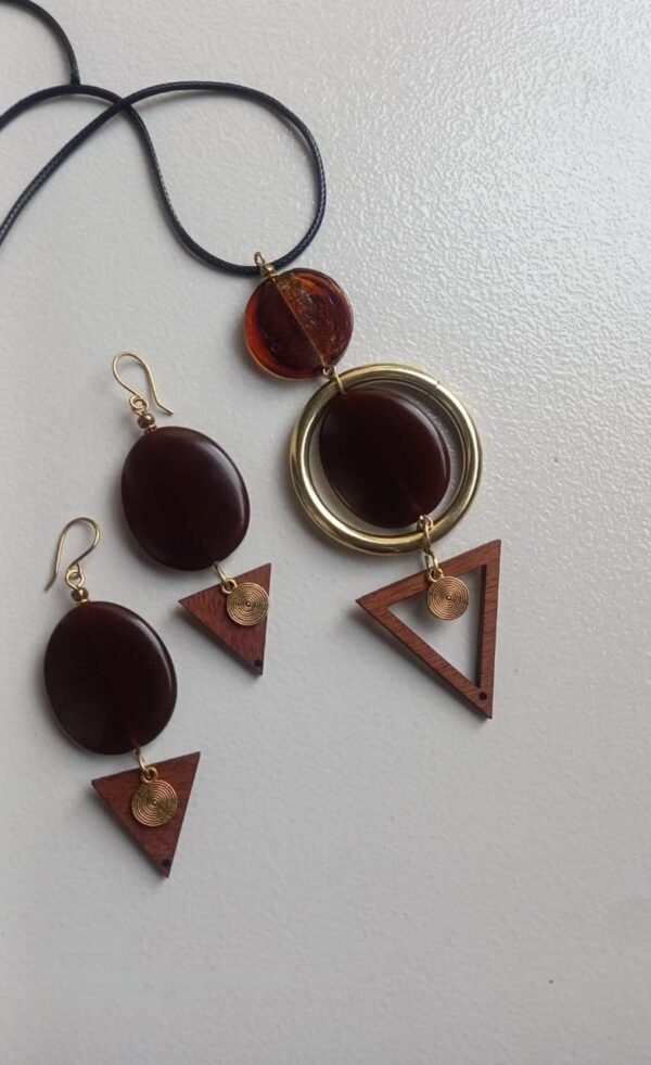 Amber Geometry Jewelry Set