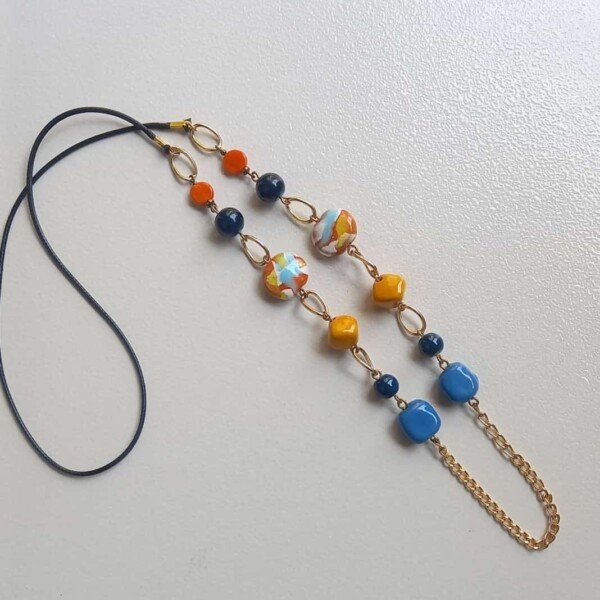 Sunrise Mosaic Drop Necklace