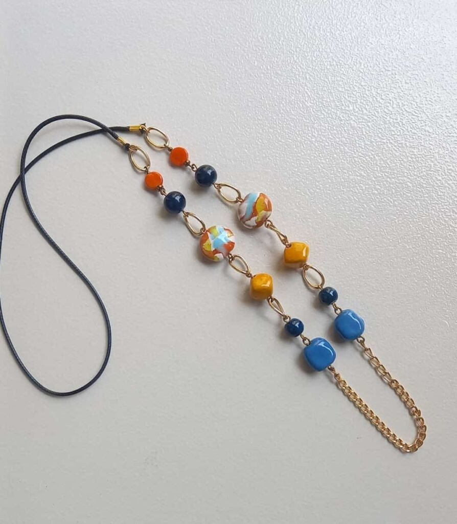 Sunrise Mosaic Drop Necklace